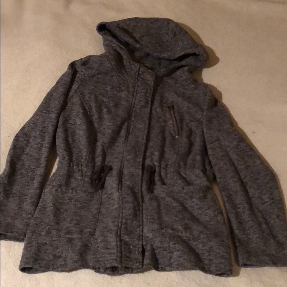 EUC gray cinched waist jacket